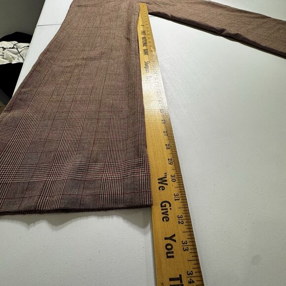 VTG 2000s Y2K MOSSIMO PLAID BOOTCUT DRESS PANTS BROWN/GREEN WOMENS 4 - Picture 10 of 11